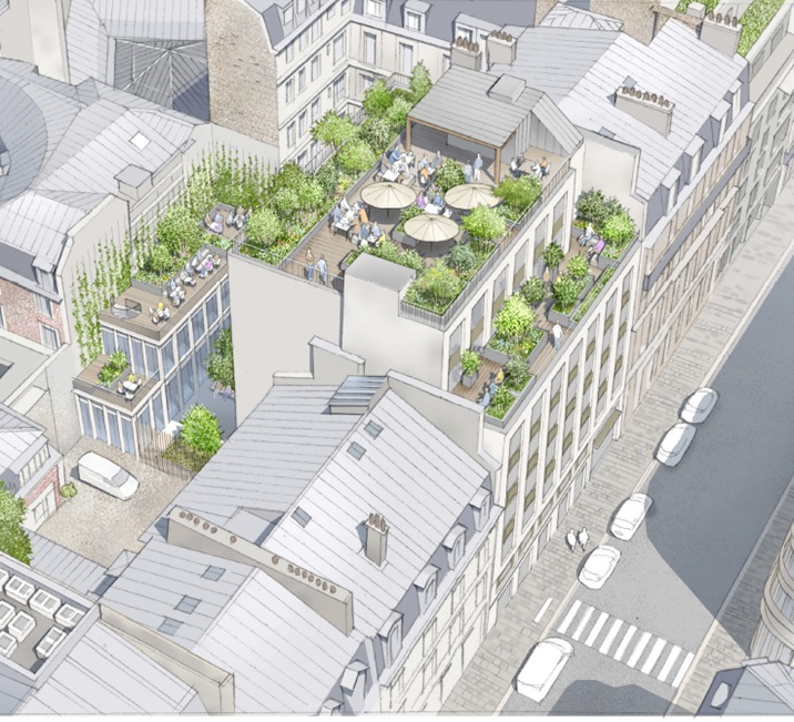 Perspective projet 32 Lisbonne, Paris 8eme
